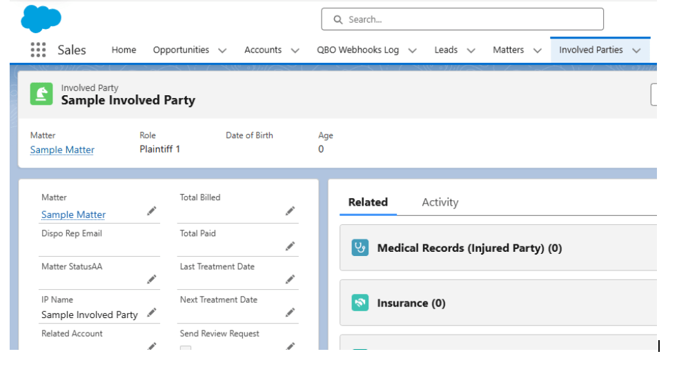 Sub-Customer Automation via Involved Party Management
